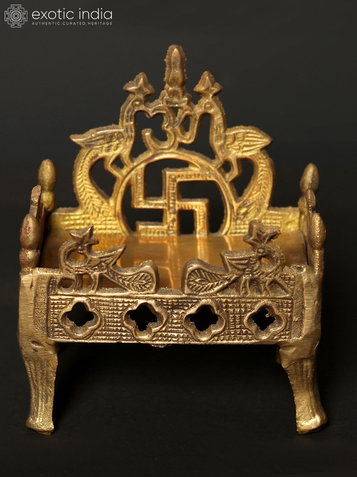 5" Brass Temple Throne Idol for Home Pooja