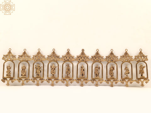 43" Dashavatara - The Ten Incarnations of Lord Vishnu | Wall Hanging