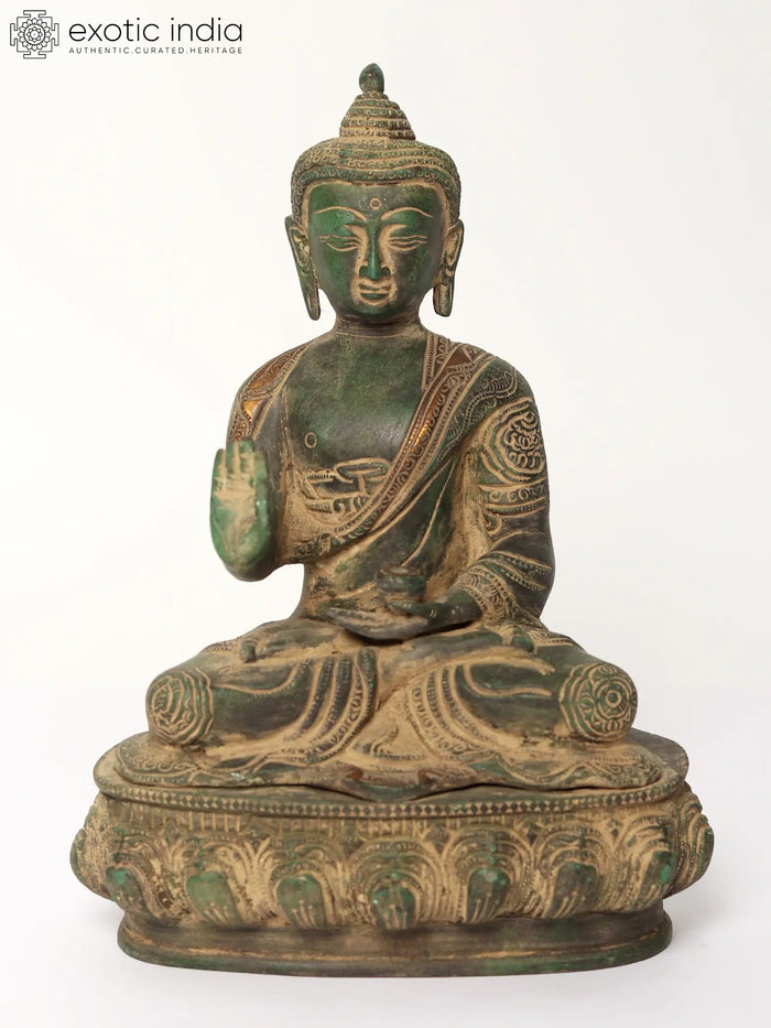 Tibetan Buddhist Preaching Buddha Brass Statue for Pooja