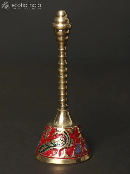 Peacock Design Brass Puja Bell for Home Pooja