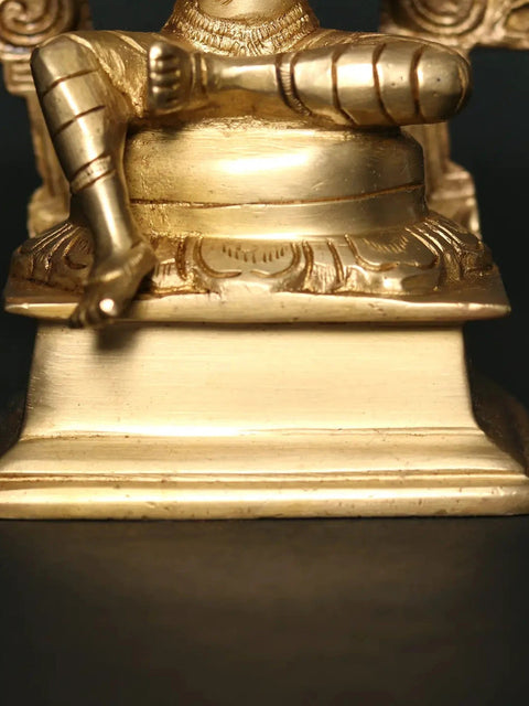 6" Goddess Mariamman Statue (South Indian Durga) in Brass