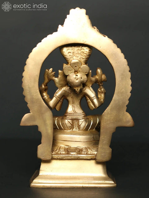 6" Goddess Mariamman Statue (South Indian Durga) in Brass