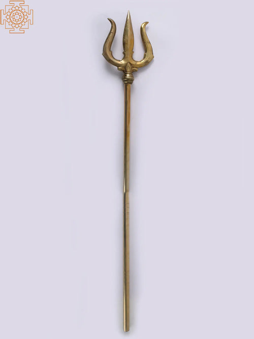 61" Lord Shiva's Trishul Brass Statue Handmade