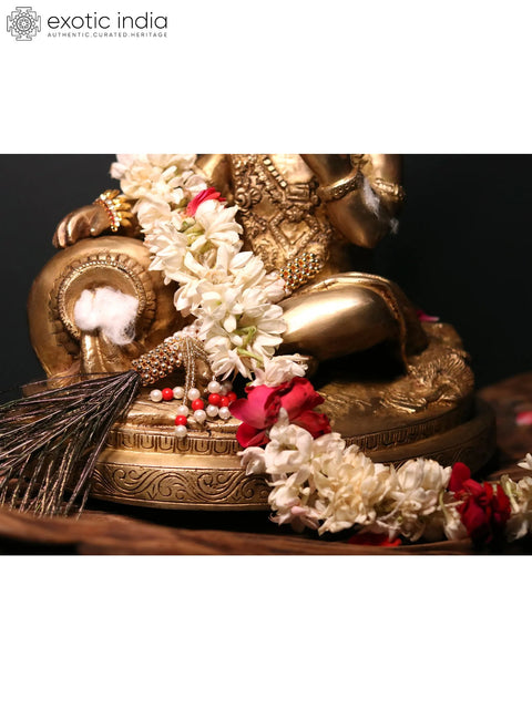 10" Baby Krishna - The Butter Thief | Brass Statue