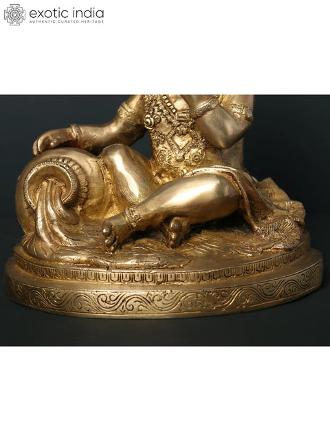 10" Baby Krishna - The Butter Thief | Brass Statue