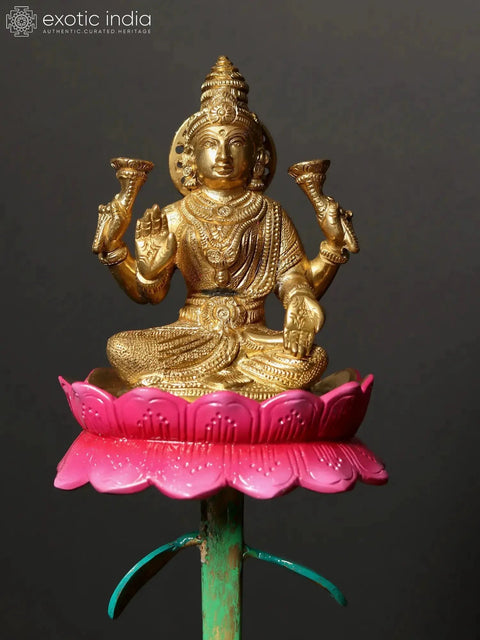 20" Lakshmi Ganesha Saraswati on Lotus Base | Sacred Home Statue