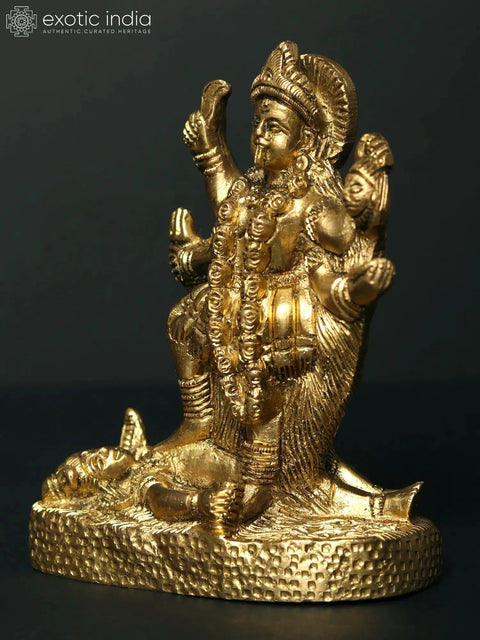 5" Maa Kali Brass Sculpture