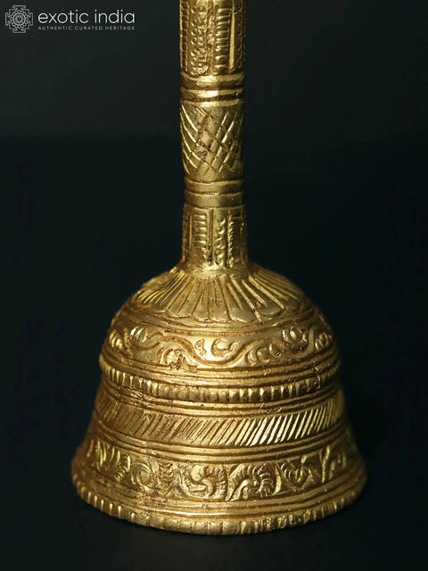 6" Brass Hindu Ritual Bell