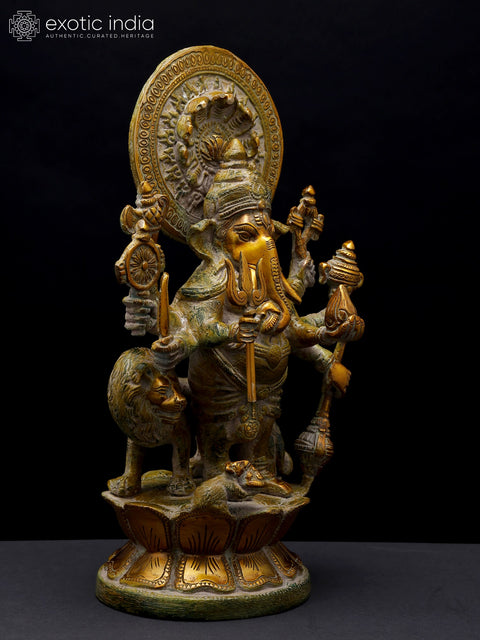 11" Drishti Ganesha | Brass Statue