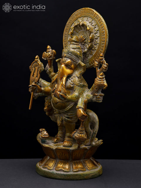 11" Drishti Ganesha | Brass Statue