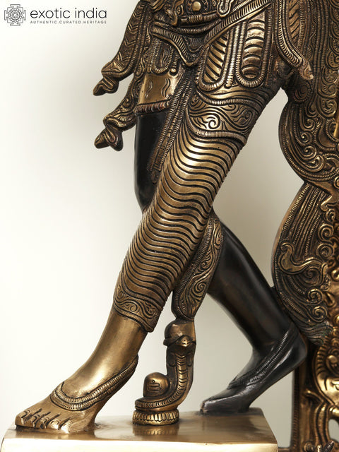 29" Dancing Ardhanarishvara Brass Statue - Shiva and Shakti Idol