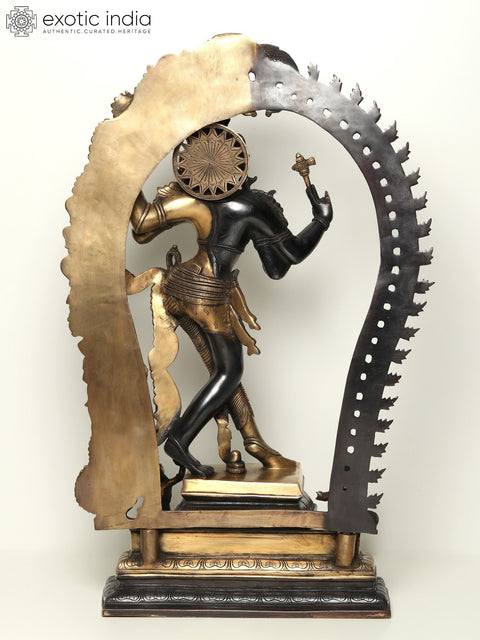 29" Dancing Ardhanarishvara Brass Statue - Shiva and Shakti Idol