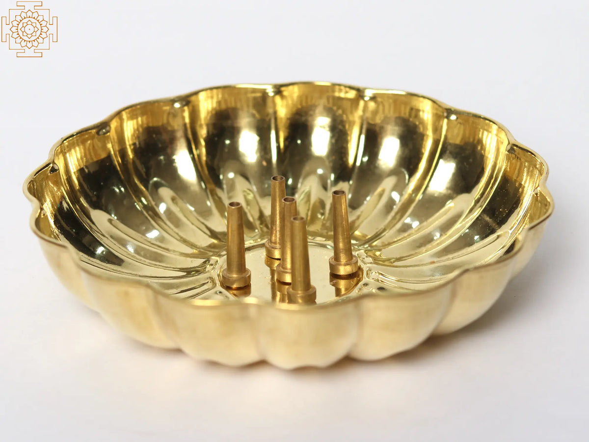 4" Agarbatti Stand in Brass