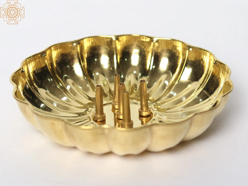 4" Brass Agarbatti Stand for Home Pooja
