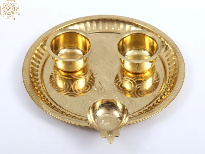 Brass Puja Thali Set