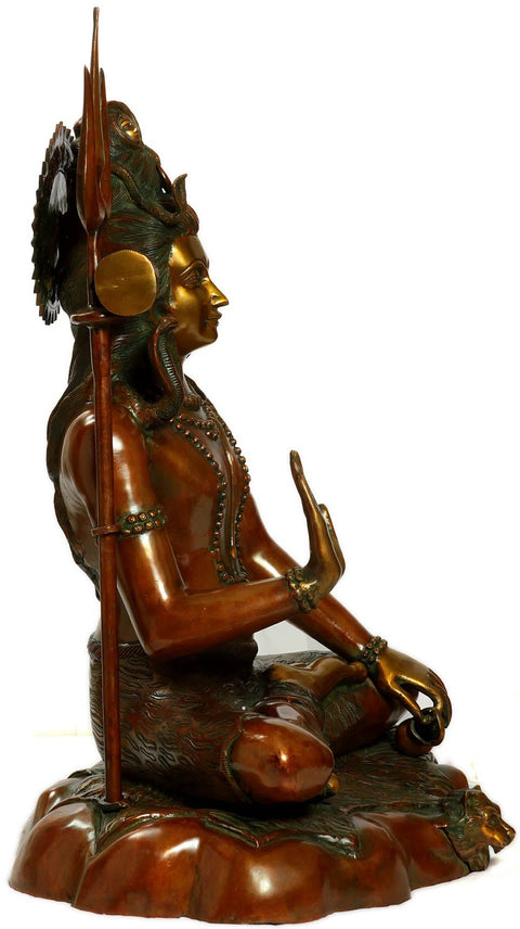 30" Lord Shiva In Brass | Handmade | Made In India