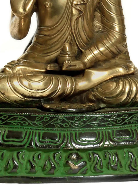 21" Buddha Under the Bodhi Tree In Brass | Handmade | Made In India