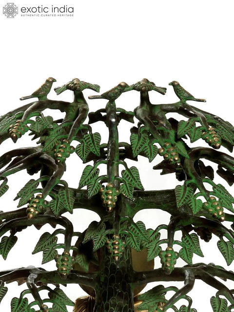 21" Buddha Under the Bodhi Tree In Brass | Handmade | Made In India