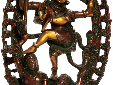 9" Dancing Shiva Brass Sculpture | Handmade | Made In India