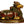 8" Nandi, The ShivaÕs Mount and One of His Ganas In Brass