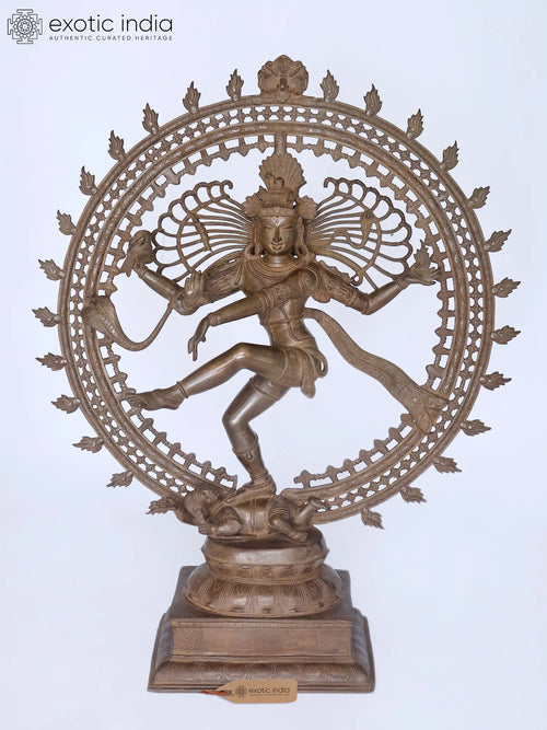 47" Large Handmade Nataraja Brass Statue for Home Decor