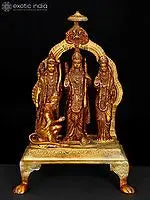 13" Shri Rama Durbar Handmade Brass Sculpture