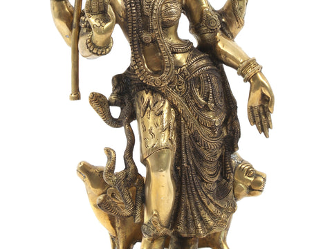 18" Ardhanarishvara Brass Sculpture | Indian Handcrafted Idol