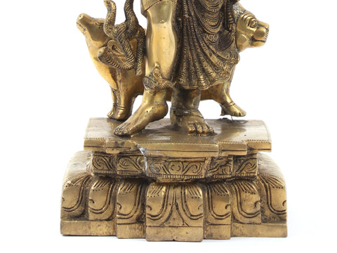 18" Ardhanarishvara Brass Sculpture | Indian Handcrafted Idol
