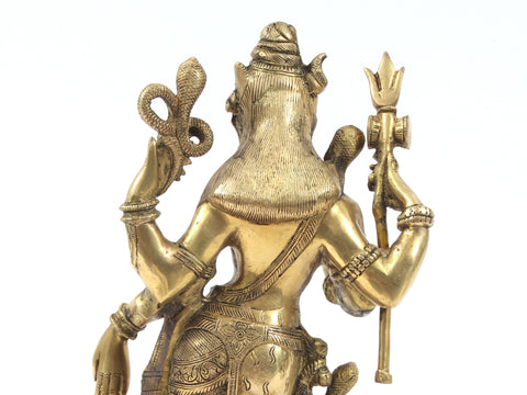 18" Ardhanarishvara Brass Sculpture | Indian Handcrafted Idol