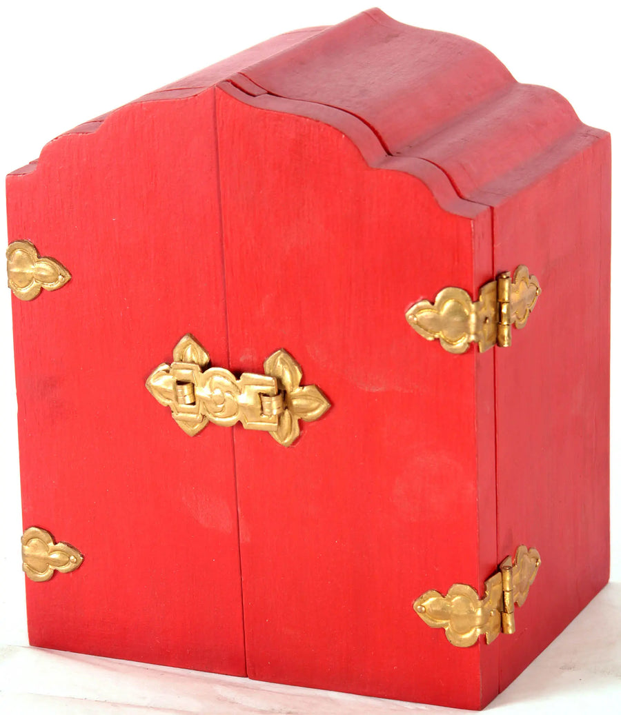 Handcrafted Brass Gau Box Tibetan Buddhist Shrine Vessel