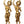 20" Tibetan Buddhist Mayadevi - Mother of Shakyamuni Buddha (Pair of Two Symmetrical Statues) in Brass | Handmade