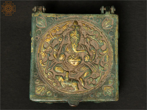 4" Handmade Lord Ganesha Brass Box