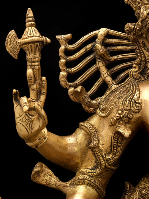 24" Dancing Ardhanarishvara (Shiva - Shakti) | Brass Statue