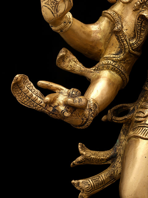 24" Dancing Ardhanarishvara (Shiva - Shakti) | Brass Statue