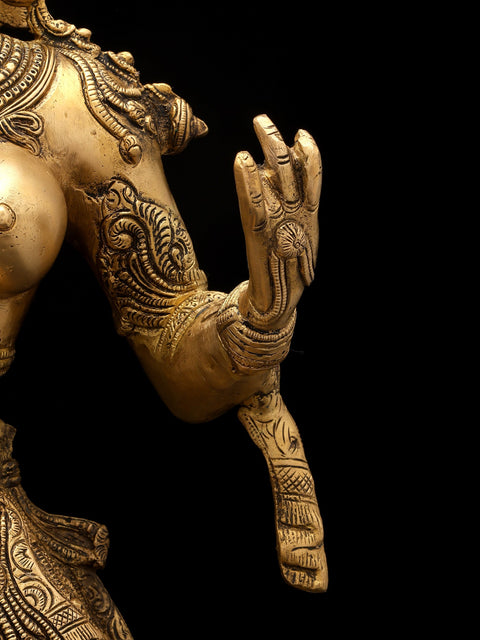 24" Dancing Ardhanarishvara (Shiva - Shakti) | Brass Statue