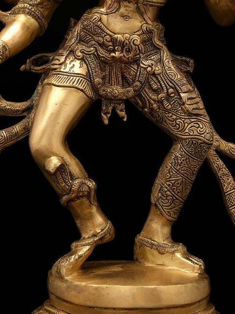 24" Dancing Ardhanarishvara (Shiva - Shakti) | Brass Statue