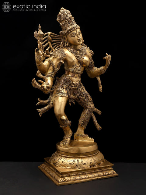 24" Dancing Ardhanarishvara (Shiva - Shakti) | Brass Statue