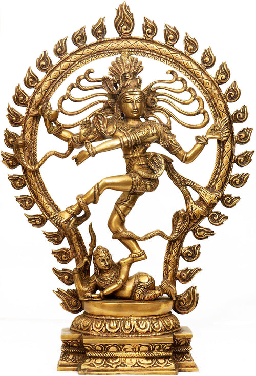 21" Nataraja Handmade Brass Statue for Home Pooja
