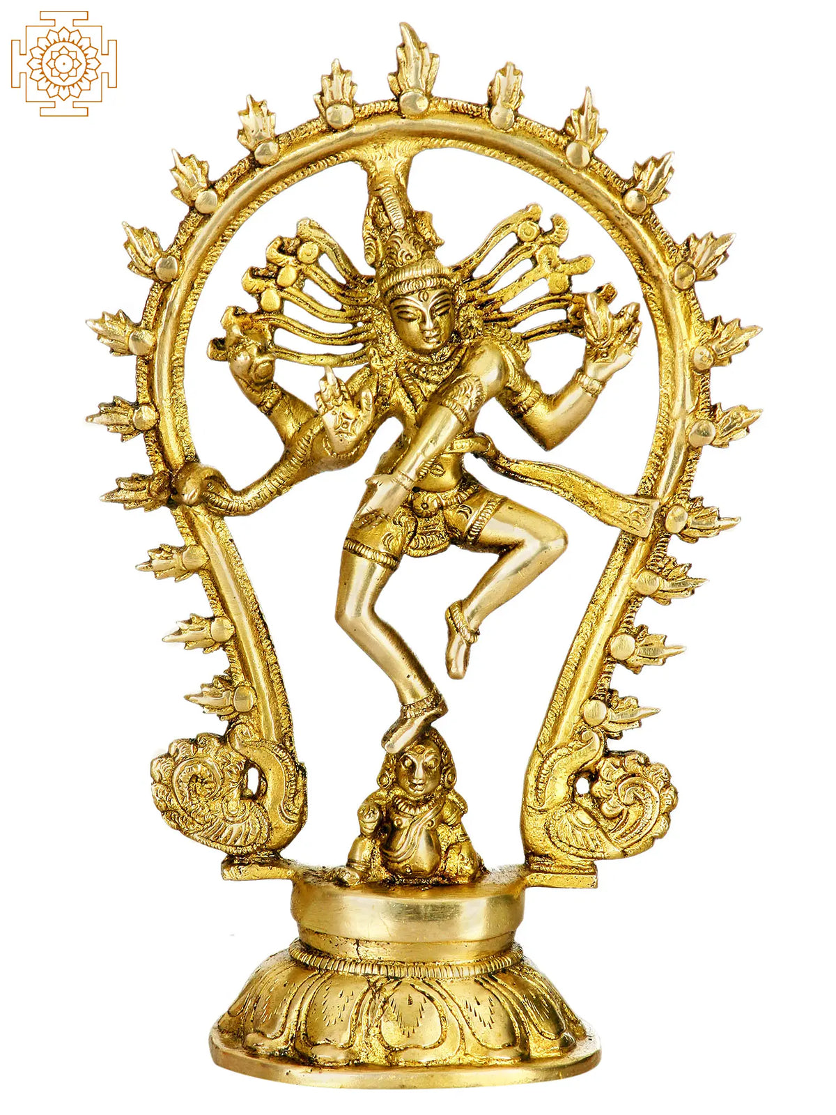 9" Nataraja In Brass | Handmade | Made In India