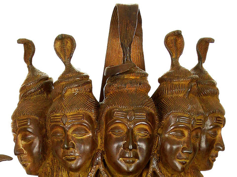 16" Sadashiva (Five-Headed Shiva) In Brass | Handmade | Made In India