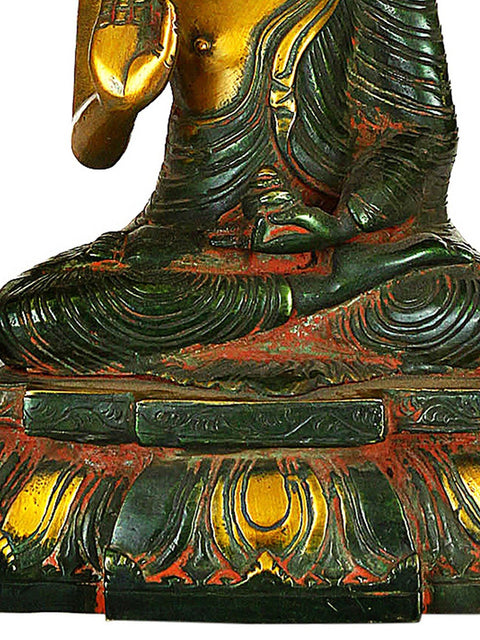 15" Buddha Under Bodhi Tree In Brass | Handmade | Made In India