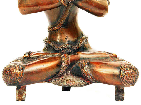 10" (Tibetan Buddhist Deity) Primordial Buddha - Vajradhara In Brass | Handmade | Made In India