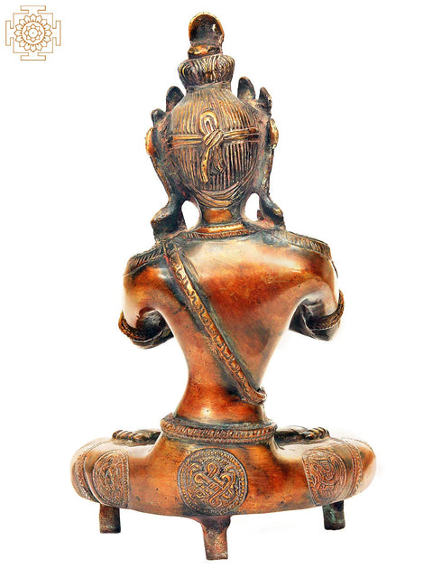 10" (Tibetan Buddhist Deity) Primordial Buddha - Vajradhara In Brass | Handmade | Made In India
