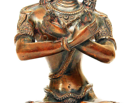 10" (Tibetan Buddhist Deity) Primordial Buddha - Vajradhara In Brass | Handmade | Made In India