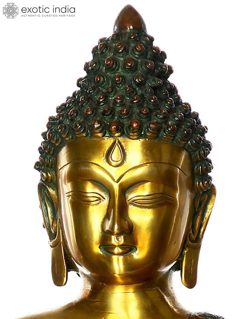 20" Buddha in Vitark Mudra In Brass | Handmade | Made In India