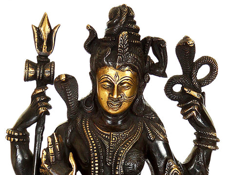 18" Ardhanarishvara In Brass | Handmade | Made In India