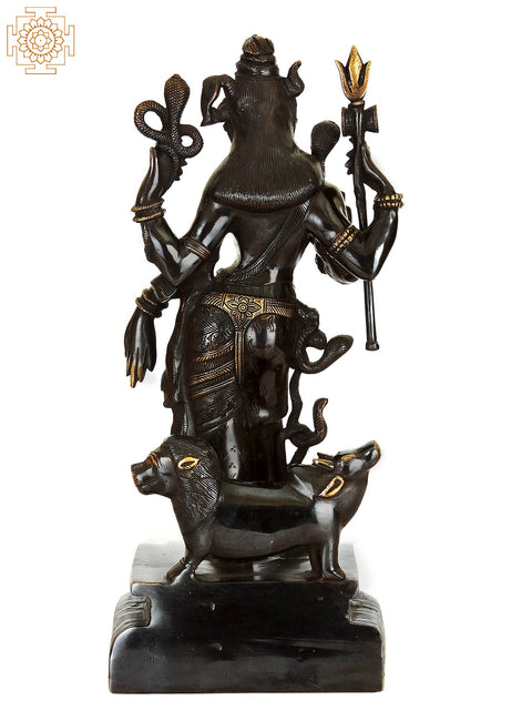 18" Ardhanarishvara In Brass | Handmade | Made In India