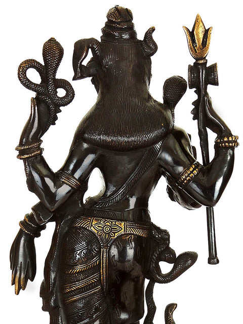 18" Ardhanarishvara In Brass | Handmade | Made In India