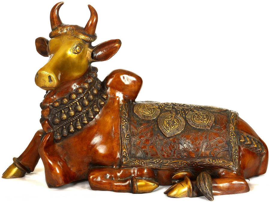 25" Nandi Lord Shiva's Mount Handmade Brass Statue