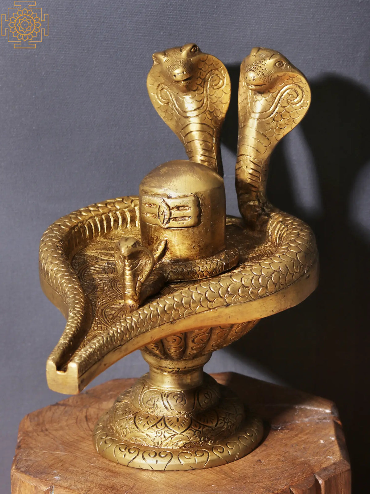 4" Shiva Linga in Brass | Handmade Statues | Made in India